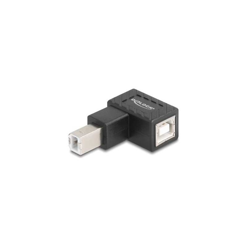 Delock - USB adaptér - USB typ B (M) do USB typ B (F) dolu zahnutý - USB 2.0 - cerná