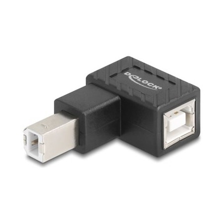 Delock - USB adaptér - USB typ B (M) do USB typ B (F) dolu zahnutý - USB 2.0 - cerná
