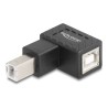 Delock - USB adaptér - USB typ B (M) do USB typ B (F) dolu zahnutý - USB 2.0 - cerná