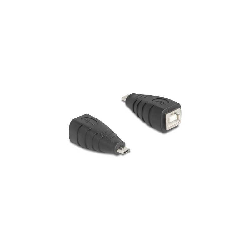 Delock - USB adaptér - Micro USB typ B (M) do USB typ B (F) - USB 2.0 - cerná