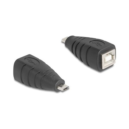 Delock - USB adaptér - Micro USB typ B (M) do USB typ B (F) - USB 2.0 - cerná