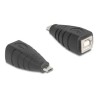 Delock - USB adaptér - Micro USB typ B (M) do USB typ B (F) - USB 2.0 - cerná