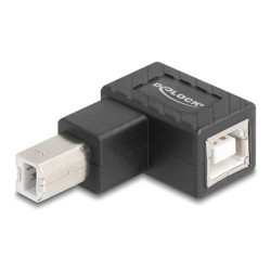 Delock - USB adaptér - USB typ B (M) do USB typ B (F) zahnutý nahoru - USB 2.0 - cerná
