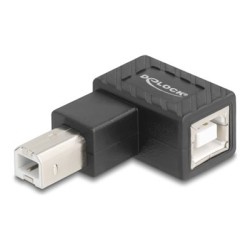 Delock - USB adaptér - USB typ B (M) do USB typ B (F) levý úhel - USB 2.0 - cerná