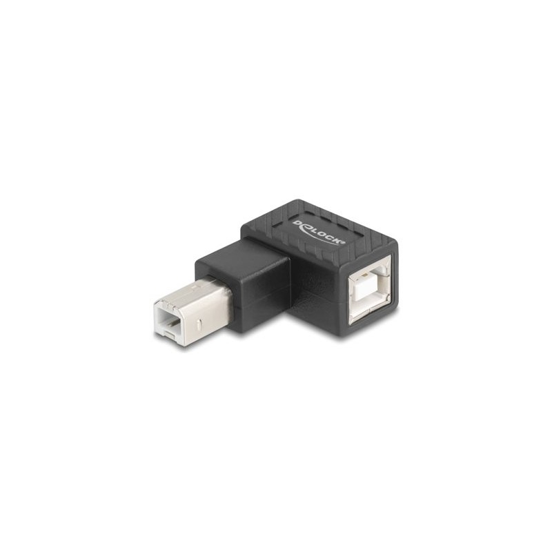 Delock - USB adaptér - USB typ B (M) do USB typ B (F) levý úhel - USB 2.0 - cerná