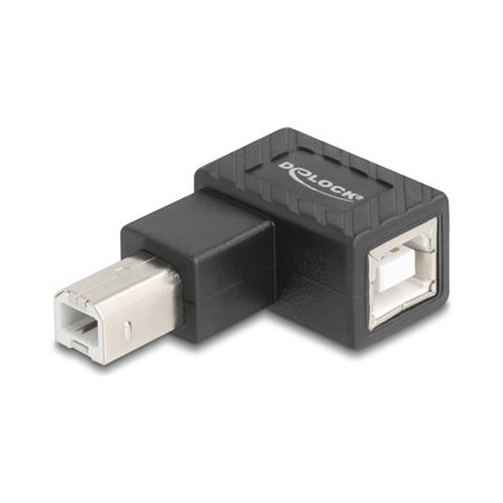 Delock - USB adaptér - USB typ B (M) do USB typ B (F) levý úhel - USB 2.0 - cerná