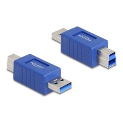 Delock - USB adaptér - USB typ A (M) do USB Type B (M) - up to 5 Gbps data transfer rate, krížová pinová prirazení - modrá