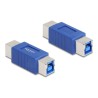Delock - USB redukce (samcí-samicí) - USB Type B (M) do USB Type B (M) - up to 5 Gbps data transfer rate - modrá