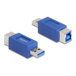 Delock - USB adaptér - USB typ A (M) do USB Type B (F) - krížová pinová prirazení, up to 5 Gbps data transfer rate - modrá