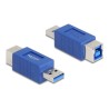 Delock - USB adaptér - USB typ A (M) do USB Type B (F) - krížová pinová prirazení, up to 5 Gbps data transfer rate - modrá