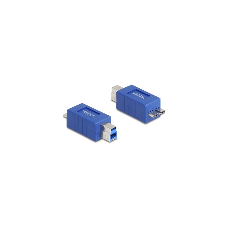 Delock - USB adaptér - USB Type B (M) do Micro-USB Type B (M) - USB 3.0 - up to 5 Gbps data transfer rate - modrá