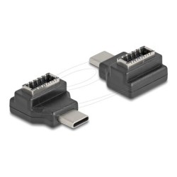 Delock - USB adaptér - USB-C (M) do 20 pinový USB Typ E (F) Klíc A, zkosený - 20 V - 3 A - rychlost prenosu dat až 10 Gbps