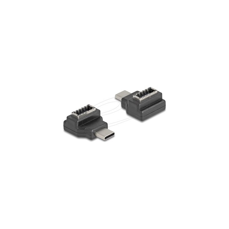 Delock - USB adaptér - USB-C (M) do 20 pinový USB Typ E (F) Klíc A, zkosený - 20 V - 3 A - rychlost prenosu dat až 10 Gbps