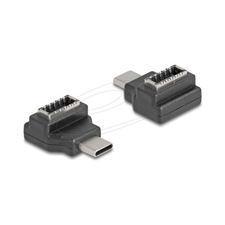 Delock - USB adaptér - USB-C (M) do 20 pinový USB Typ E (F) Klíc A, zkosený - 20 V - 3 A - rychlost prenosu dat až 10 Gbps