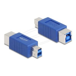Delock - USB adaptér - USB Type B (M) do USB Type B (F) - USB 3.0 - modrá