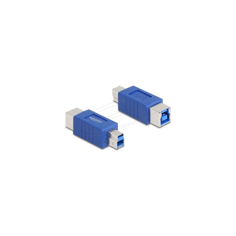Delock - USB adaptér - USB Type B (M) do USB Type B (F) - USB 3.0 - modrá