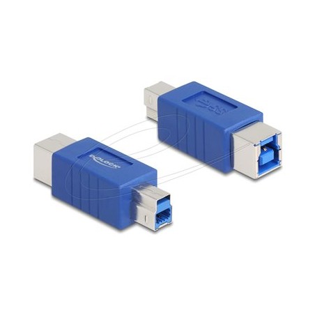 Delock - USB adaptér - USB Type B (M) do USB Type B (F) - USB 3.0 - modrá