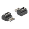 Delock - USB adaptér - 20 pinový USB Typ E (M) Klíc A, zkosený do 20 pinový USB Typ E (F) Klíc A - 20 V - 3 A - rychlost