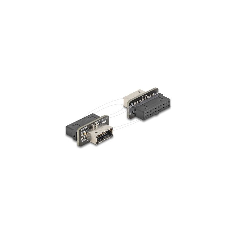 Delock - Interní adaptér USB - 20 pinový USB 3.2 header (F) do 20 pinový USB Typ E (F) Klíc A - 5 V - 0.9 A - up to 5 Gbps data