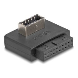 Delock - Interní adaptér USB - 19pinový USB header (F) rovné do 20 pinový USB Typ E (F) Klíc A, zkosený - up to 5 Gbps data
