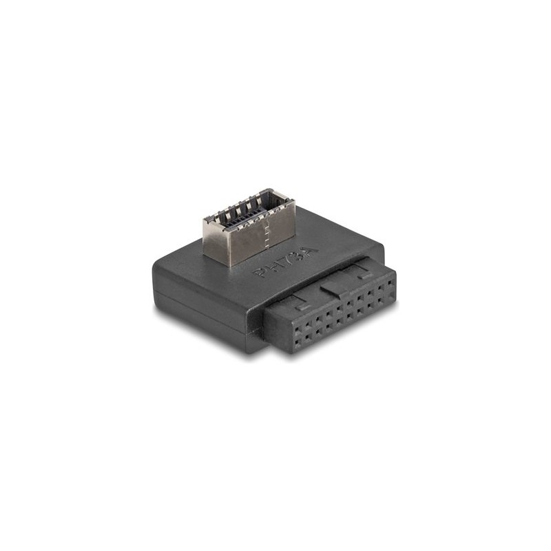 Delock - Interní adaptér USB - 19pinový USB header (F) rovné do 20 pinový USB Typ E (F) Klíc A, zkosený - up to 5 Gbps data