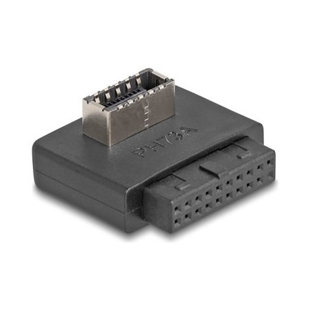 Delock - Interní adaptér USB - 19pinový USB header (F) rovné do 20 pinový USB Typ E (F) Klíc A, zkosený - up to 5 Gbps data