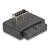 Delock - Interní adaptér USB - 19pinový USB header (F) rovné do 20 pinový USB Typ E (F) Klíc A, zkosený - up to 5 Gbps data