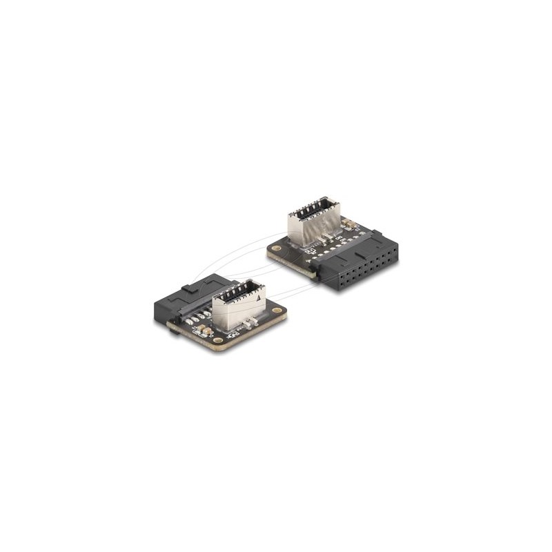 Delock - Interní adaptér USB - 20 pinový USB Typ E (F) Klíc A, zkosený do 20 pinový USB 3.2 header (F) - 5 V - 0.9 A - up to 5