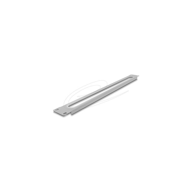 Delock - Kabel vedení pro správu kabelu ve skríni - s otvorem a ochranou okraju - gray (RAL 7035) - 1U - 19"