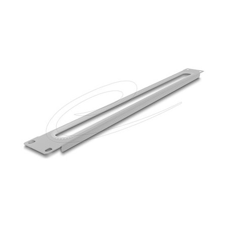 Delock - Kabel vedení pro správu kabelu ve skríni - s otvorem a ochranou okraju - gray (RAL 7035) - 1U - 19"