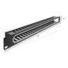 Delock - Panel pro vedení kabelu - cerná, RAL 9005 - 1U - 19"