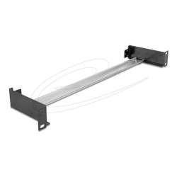 Delock - DIN rail panel ( horizontální / vertikální ) - cerná (RAL 9005) - 1U - 19"