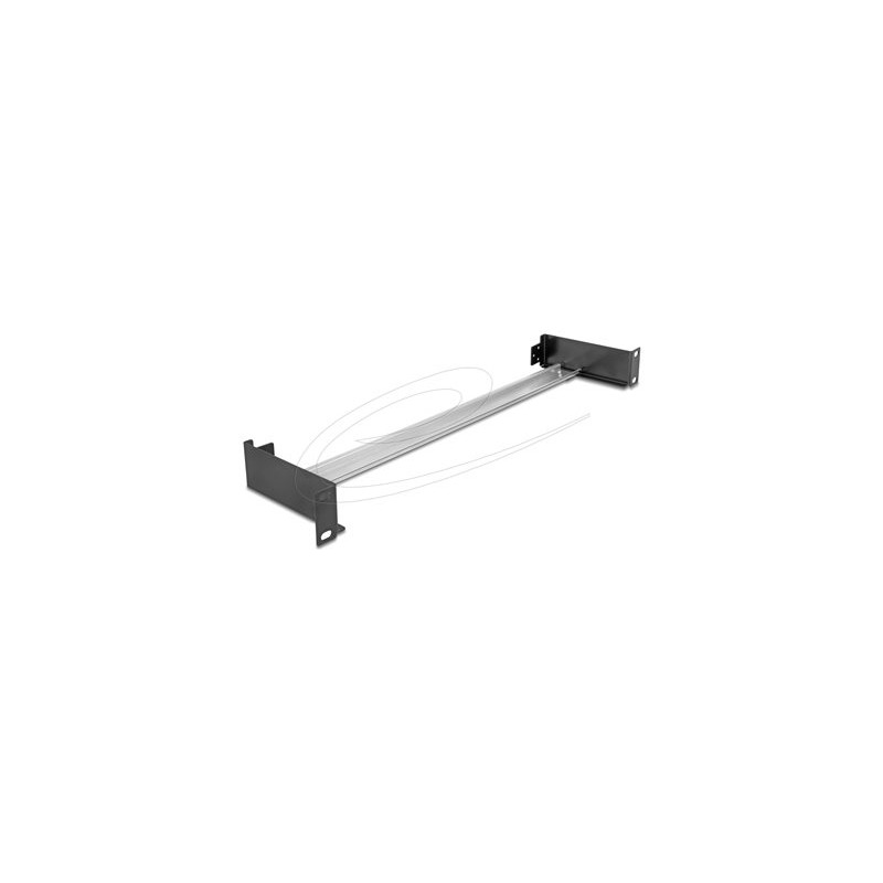 Delock - DIN rail panel ( horizontální / vertikální ) - cerná (RAL 9005) - 1U - 19"