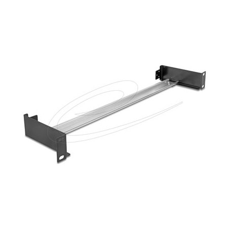 Delock - DIN rail panel ( horizontální / vertikální ) - cerná (RAL 9005) - 1U - 19"