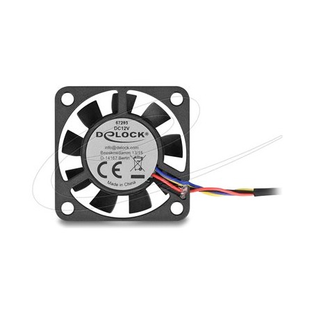 Delock - Ventilátor skríne - axiální - 40 mm - cerná 67293