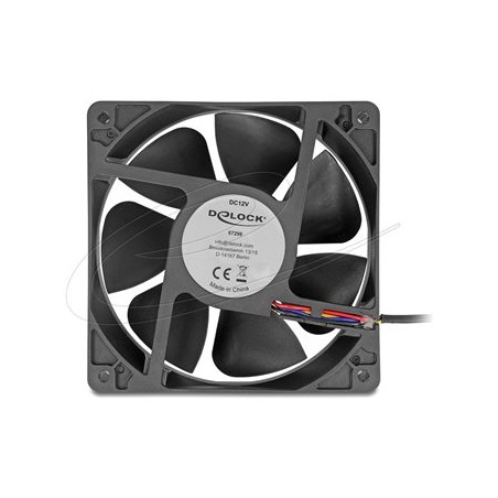 Delock - Ventilátor skríne - axiální - 120 mm - cerná 67298