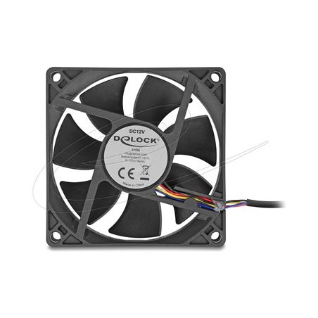Delock - Ventilátor skríne - axiální - 80 mm - cerná 67296