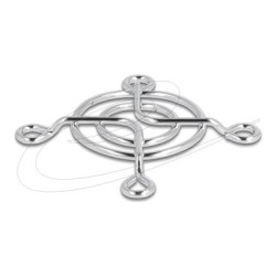 Delock - Mrížka ventilátoru - stríbrná 67304