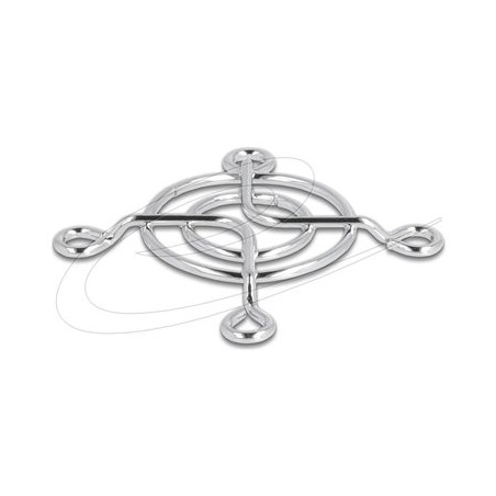 Delock - Mrížka ventilátoru - stríbrná 67304