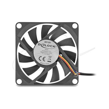 Delock - Ventilátor skríne - axiální - 70 mm - cerná