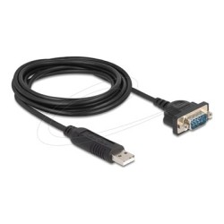 Delock - Sériový adaptér - USB 2.0 - RS-232 - cerná 67321