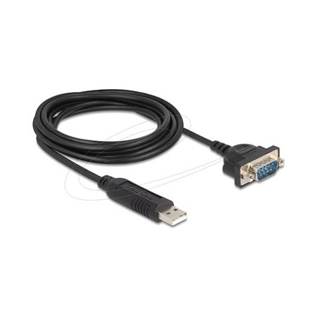 Delock - Sériový adaptér - USB 2.0 - RS-232 - cerná 67321