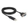 Delock - Sériový adaptér - USB 2.0 - RS-232 - cerná 67321