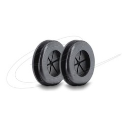 Delock - Pouzdro na kabely - rubber, round 16 mm - cerná (balení 2)