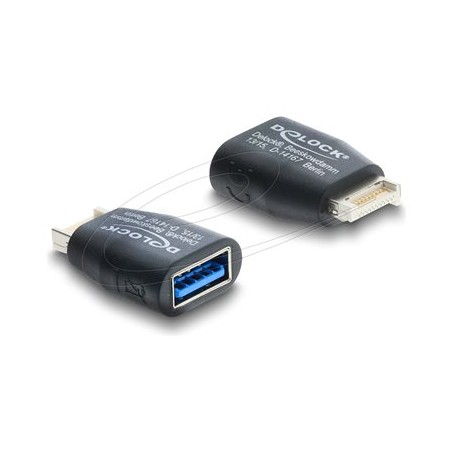 Delock - USB adaptér - 20 pinový USB Typ E (M) Klíc A do USB typ A (F) - 5 V - 3 A - up to 5 Gbps data transfer rate - cerná