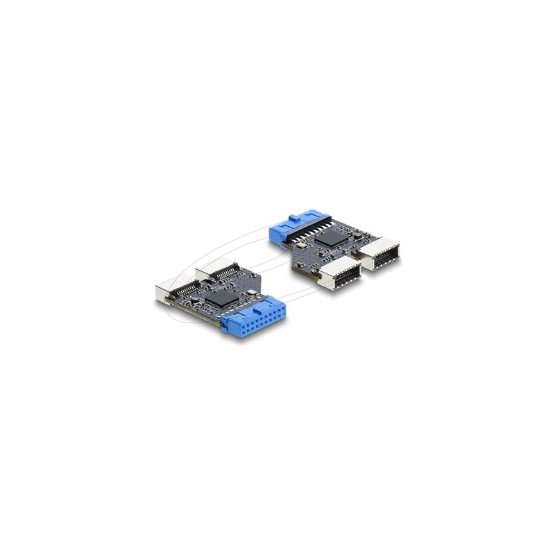 USB 5 Gbps Hub 20 pin header female to 2, USB 5 Gbps Hub 20 pin header female to 2