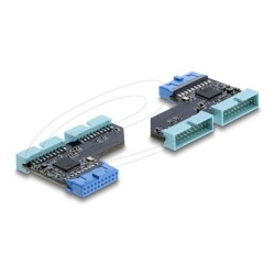 Delock - USB adaptér - 20 pin USB 3.0 header (F) do 19 pin USB 3.0 header (M) - USB 3.0 - 0.9 A - up to 5 Gbps data transfer