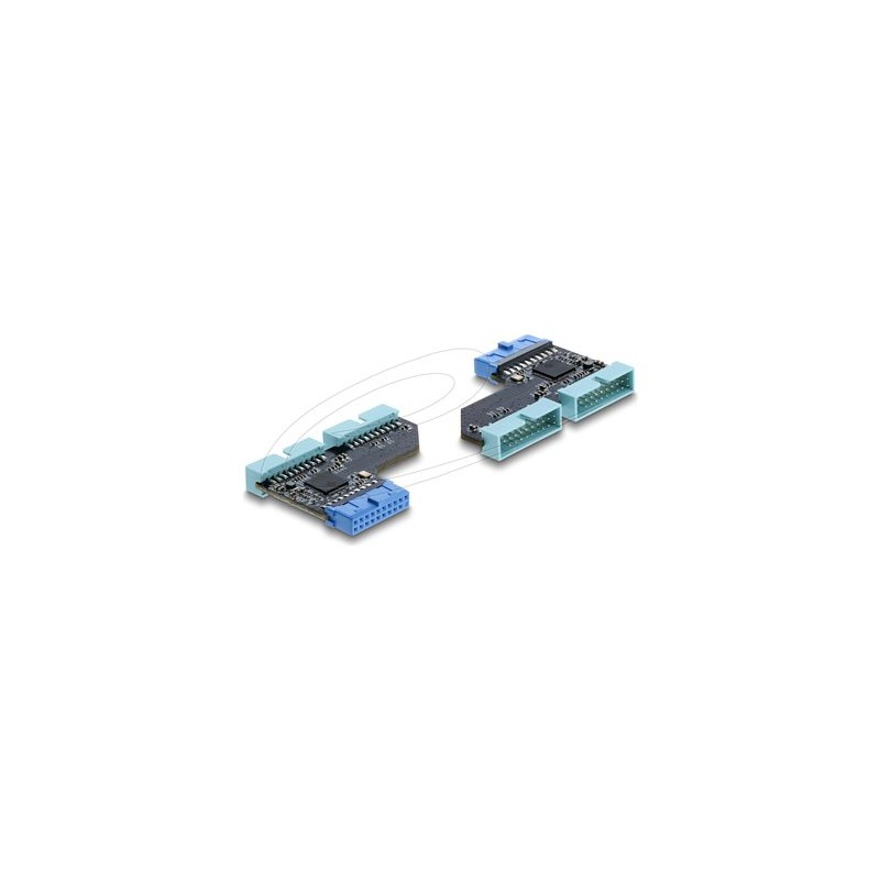 Delock - USB adaptér - 20 pin USB 3.0 header (F) do 19 pin USB 3.0 header (M) - USB 3.0 - 0.9 A - up to 5 Gbps data transfer