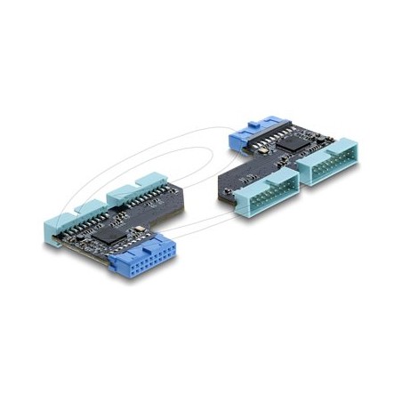 Delock - USB adaptér - 20 pin USB 3.0 header (F) do 19 pin USB 3.0 header (M) - USB 3.0 - 0.9 A - up to 5 Gbps data transfer
