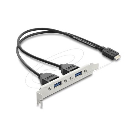 USB Type-E Key B male to 2 x USB 5 Gbps, USB Type-E Key B male to 2 x USB 5 Gbps